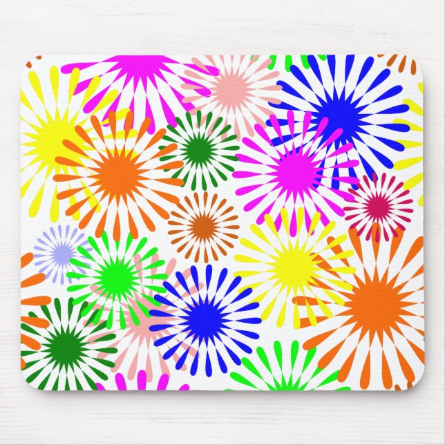 Tapis De Souris Fleurs multicolores (Devant)