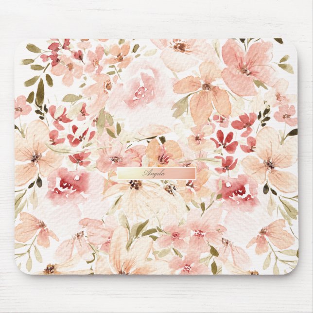 Tapis De Souris Fleurs printanières florissantes (Devant)