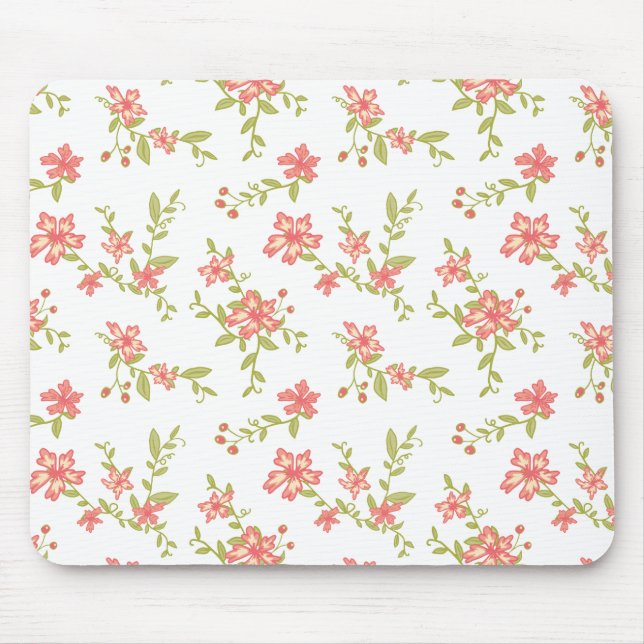 Tapis De Souris Fleurs roses (Devant)