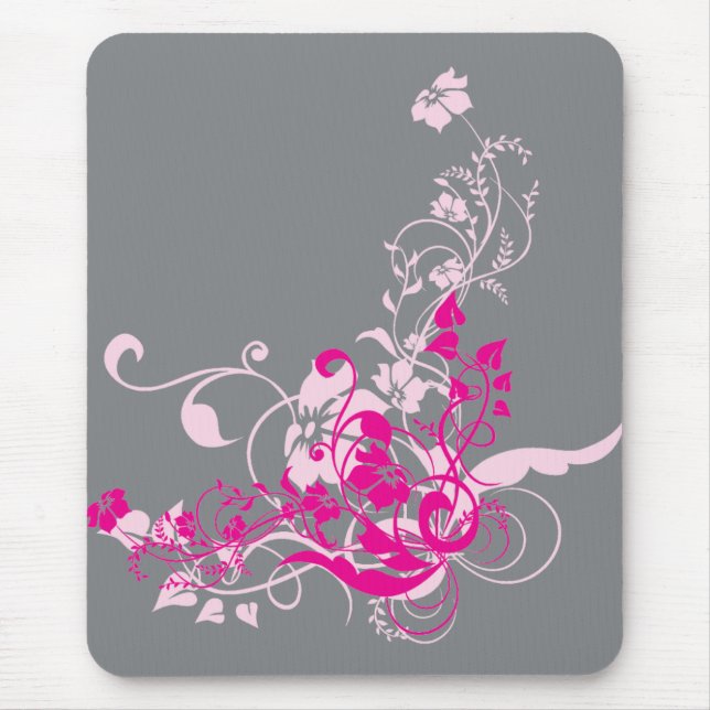Tapis De Souris Fleurs roses (Devant)