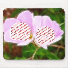 Tapis De Souris Fleurs roses Cadre photo double
