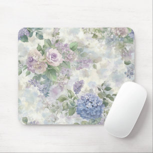 Tapis De Souris Fleurs roses violettes romantiques