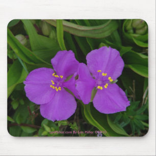 Tapis De Souris Fleurs sauvages Fuchsia Spiderwort Cadeaux de Hot