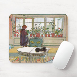 Tapis De Souris Fleurs sur le rebord de fenêtre d'une maison Carl 