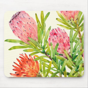 Tapis De Souris Fleurs tropicales d'aquarelle