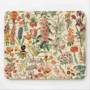 Tapis De Souris Fleurs vintages par Adolphe Millot