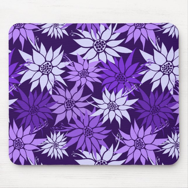 Tapis De Souris Fleurs violettes Mousepad (Devant)