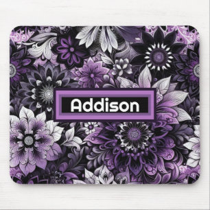 Tapis De Souris Fleurs Violettes Mystiques