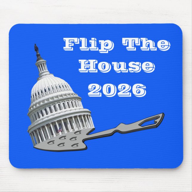 Tapis De Souris Flip The House Vote Blue 2026 (Devant)