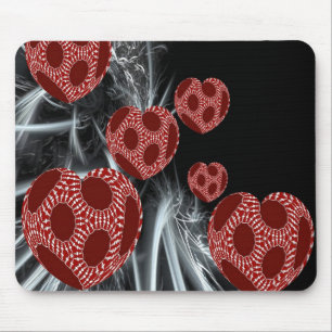 Tapis De Souris Floating Fantasy Fractal Art Hearts Mousepad