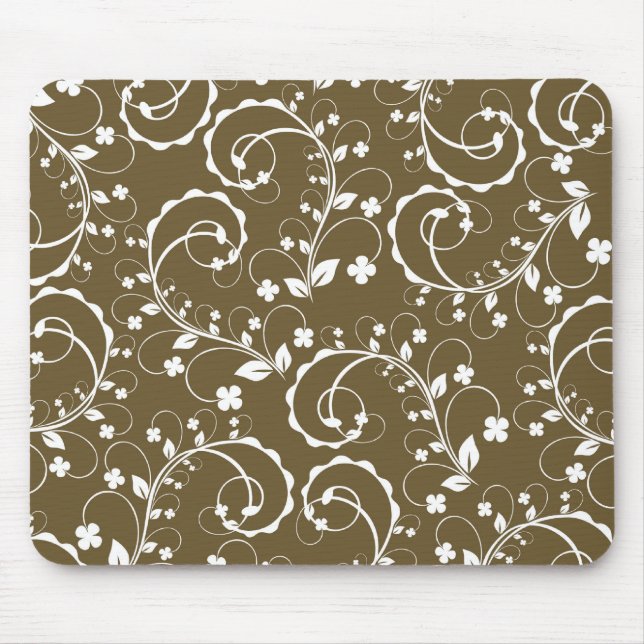 Tapis De Souris floral brun (Devant)