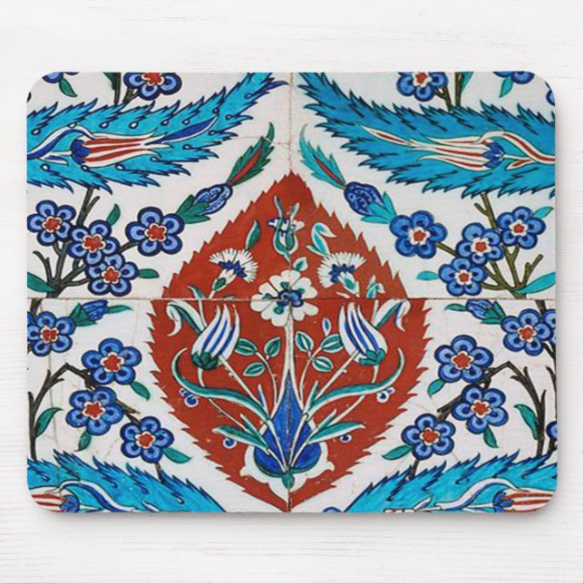 Tapis De Souris Floral en céramique turque (Devant)