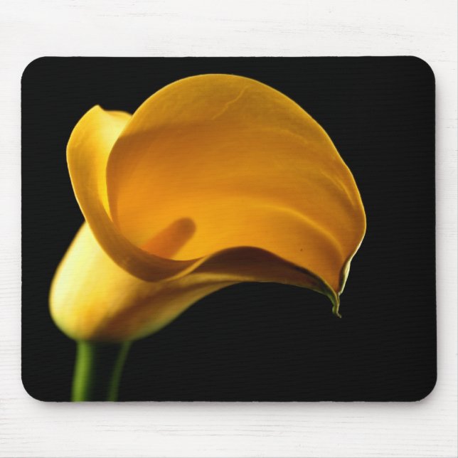 Tapis De Souris Floral Fleur Lilly Jaune Assez Élégant (Devant)