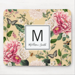 Tapis De Souris Floral Flower Garden Ajouter votre nom