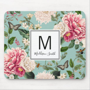 Tapis De Souris Floral Flower Garden Ajouter votre nom