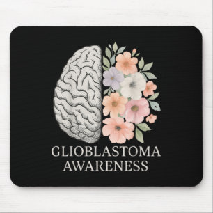 Tapis De Souris Floral Glioblastoma Mois de sensibilisation Cancer