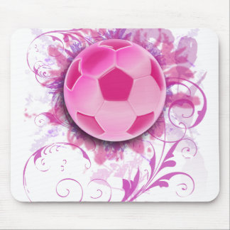 Tapis de souris floral grunge du football des