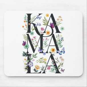Tapis De Souris Floral Kamala Botanical Kamala Harris 2024 Madame 