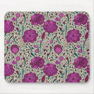 Tapis De Souris Floral pourpre
