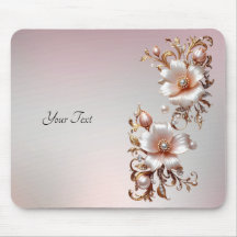 Tapis de souris floral rose décoratif
