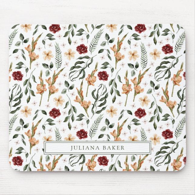 Tapis De Souris Flore délicate personnalisée (Devant)