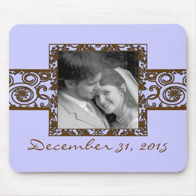 Tapis De Souris Flore verte et noire (Devant)