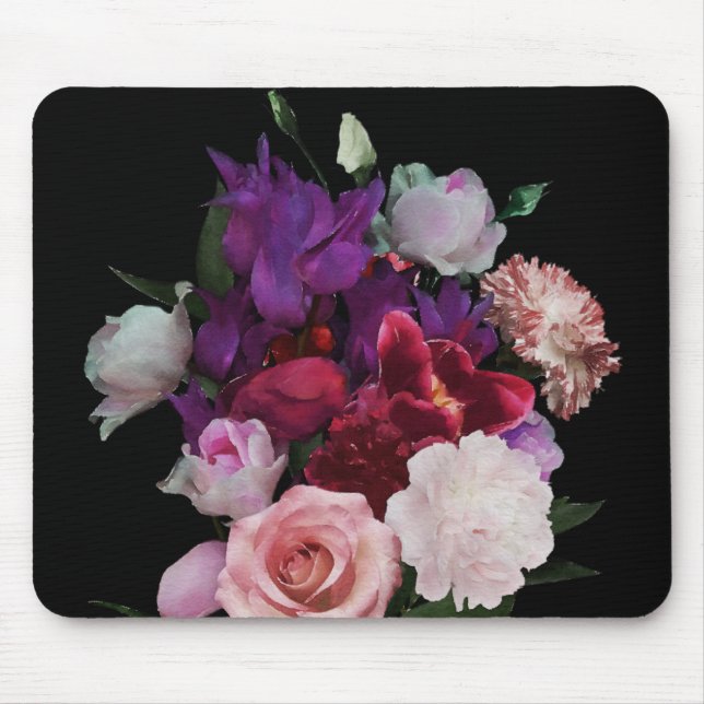 Tapis De Souris Flores sombres romantiques (Devant)