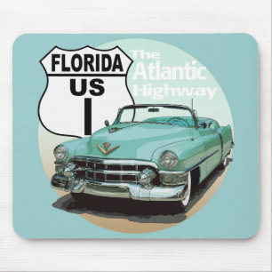 Tapis De Souris Floride US Route 1 - L'Atlantic Highway
