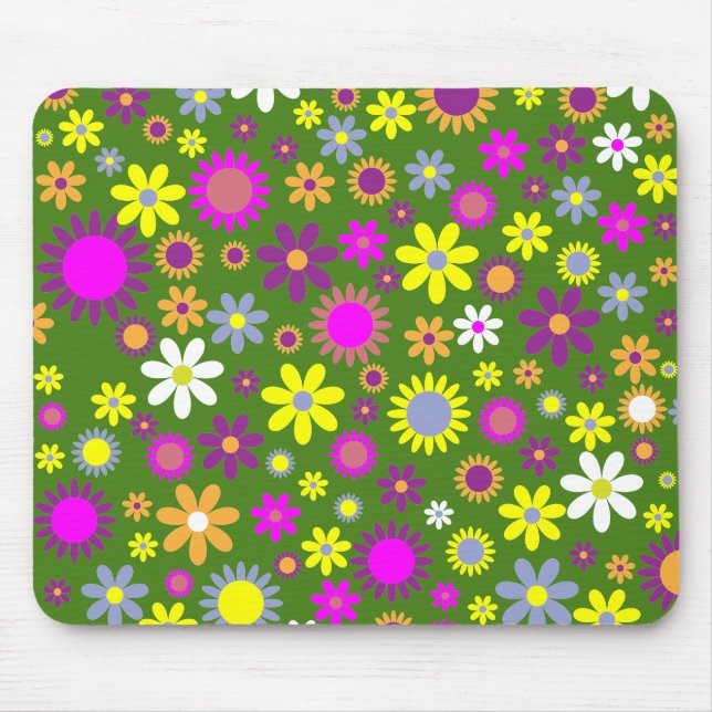 Tapis De Souris Flower Power Mousepad (Devant)