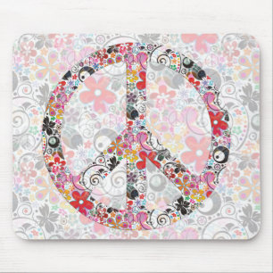 Tapis De Souris Flower Power Paix I   FlowerPower lumière