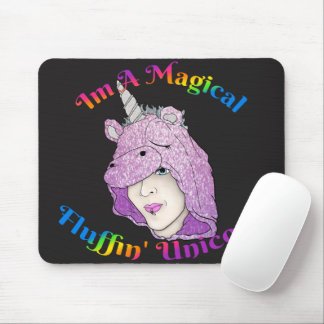 Tapis De Souris Fluffin magique Unicorne Mousepad