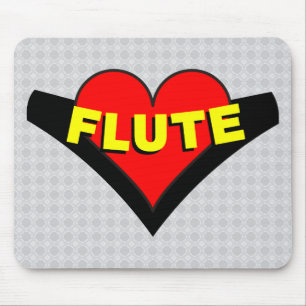 Tapis De Souris Flûte sur le coeur