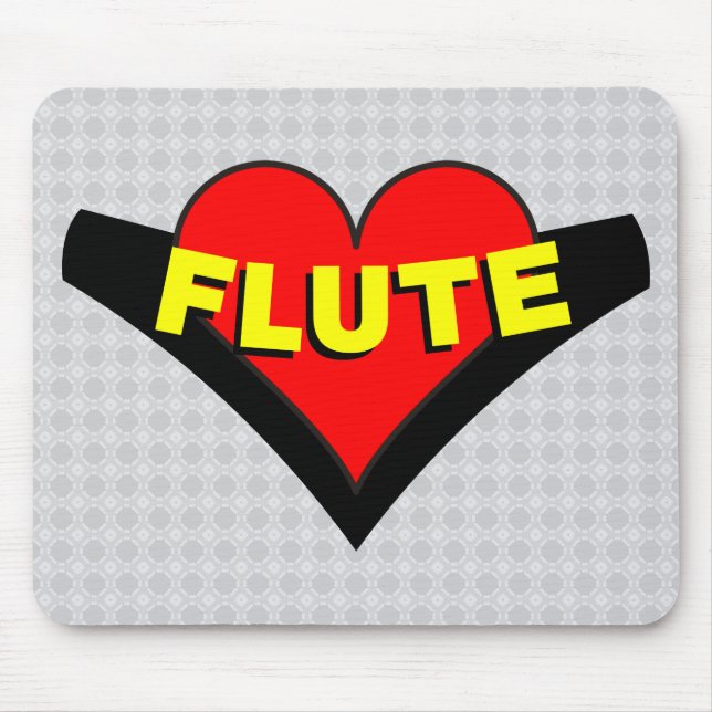 Tapis De Souris Flûte sur le coeur (Devant)