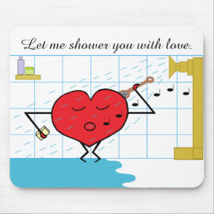 Tapis De Souris Flux d'amour de douche :
