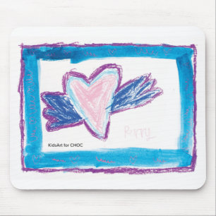 Tapis De Souris Flying Heart - Kids Art for CHOC