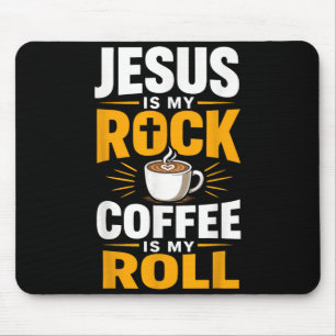 Tapis De Souris Foi chrétienne Jésus Café Matin Prière