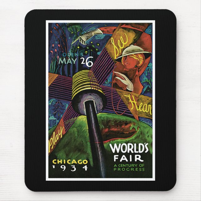 Tapis De Souris Foire mondiale de Chicago 1934 (Devant)