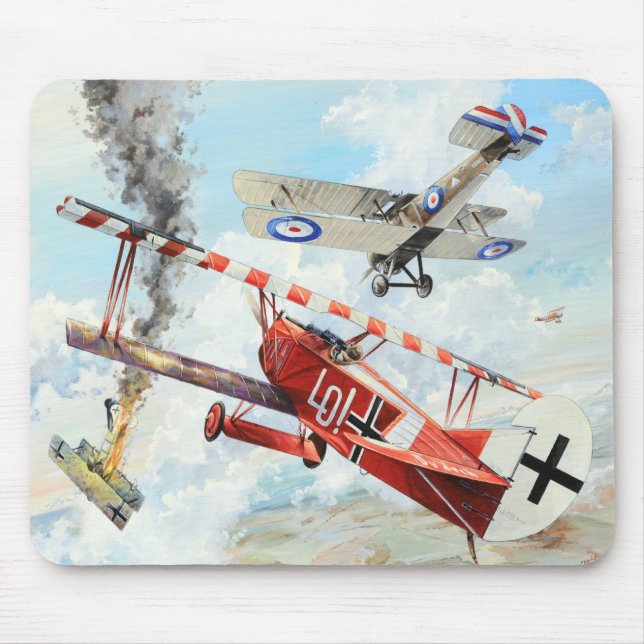 TAPIS DE SOURIS FOKKER D. VII MOUSEPAD DE WWI ERNST UDET (Devant)