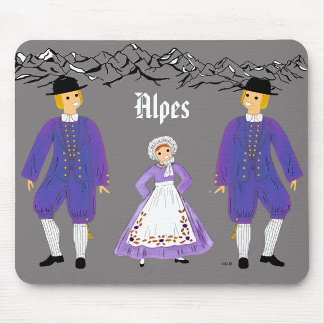 Tapis De Souris Folklore des Alpes, France (Devant)