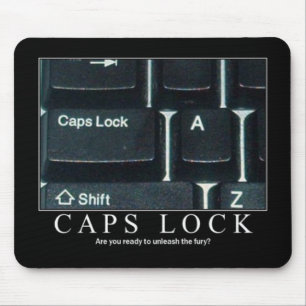 Tapis De Souris Fonction majuscule Mousepad
