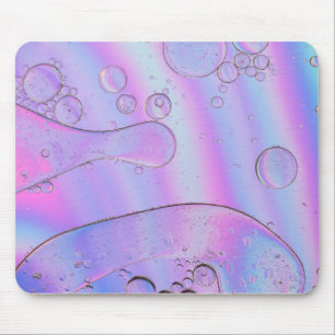 Tapis De Souris Fond abstrait holographique en néon pastel