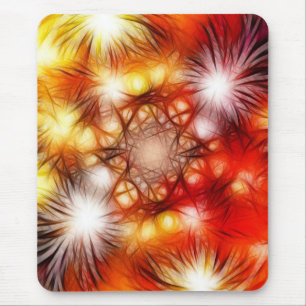 Tapis De Souris Fond d'étoiles de feux d'artifice abstraits