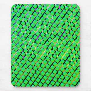 Tapis De Souris Fondre jaune et foncé, carré vert brillant.