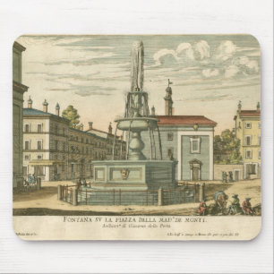 Tapis De Souris Fontaine italienne dans la place par Falda