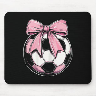 Tapis De Souris Football Byll Rose Coquette Nœud Ruban Délicat Fil
