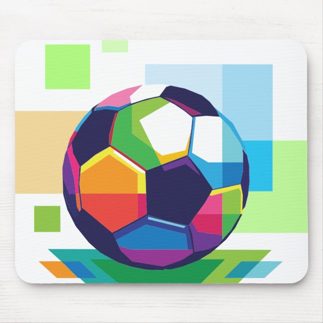 Tapis De Souris Football coloré (Devant)