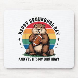 Tapis De Souris Football Joyeuse Fête de la Marmotte Et Oui C'est 