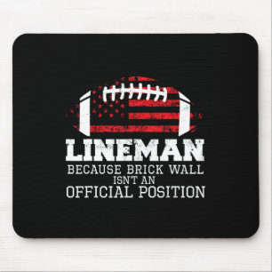 Tapis De Souris Football Lineman Parce Que Brick Wall O-line D