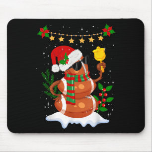 Tapis De Souris Football Snowman Santa Hat Joyeux Noël