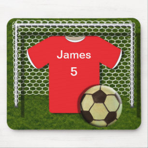 Tapis De Souris Football Soccer Thème Personnalisé Mouepad
